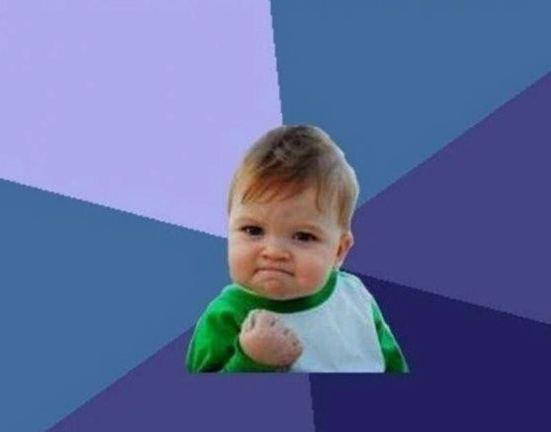 Hình ảnh cố lên meme em bé