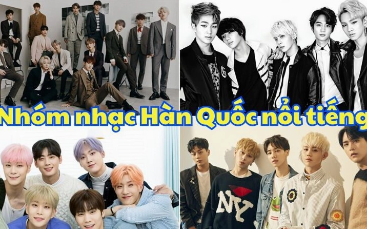 Hình ảnh danh sách nhóm nhạc Hàn Quốc nổi tiếng