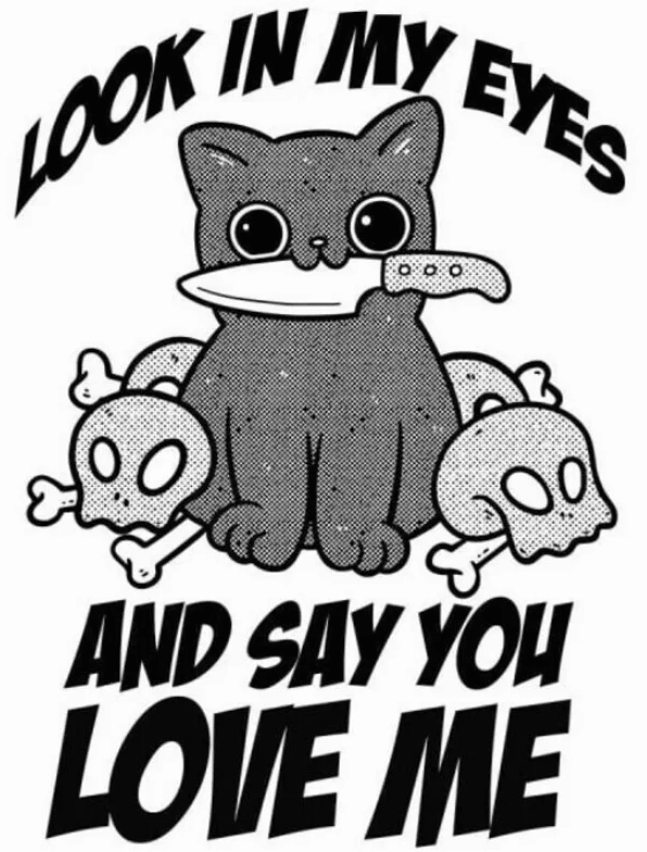 Hình ảnh mèo cầm dao me me