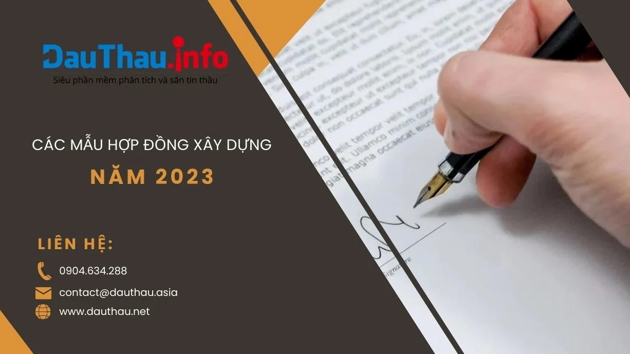 Hình ảnh minh họa các mẫu hợp đồng xây dựng năm 2023 theo quy định