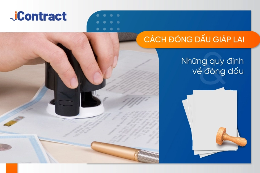 Hình ảnh minh họa dấu giáp lai trên các trang hợp đồng