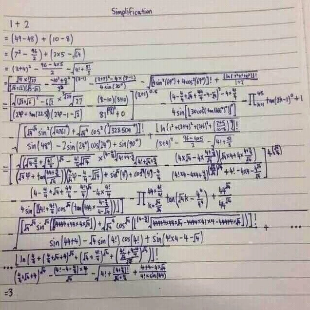 Hình ảnh minh họa về các quy ước toán học cơ bản không thể thay đổi