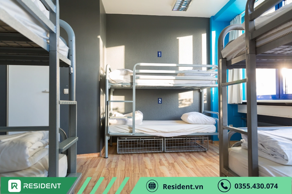 Hình ảnh một góc ký túc xá trường học dành cho sinh viên