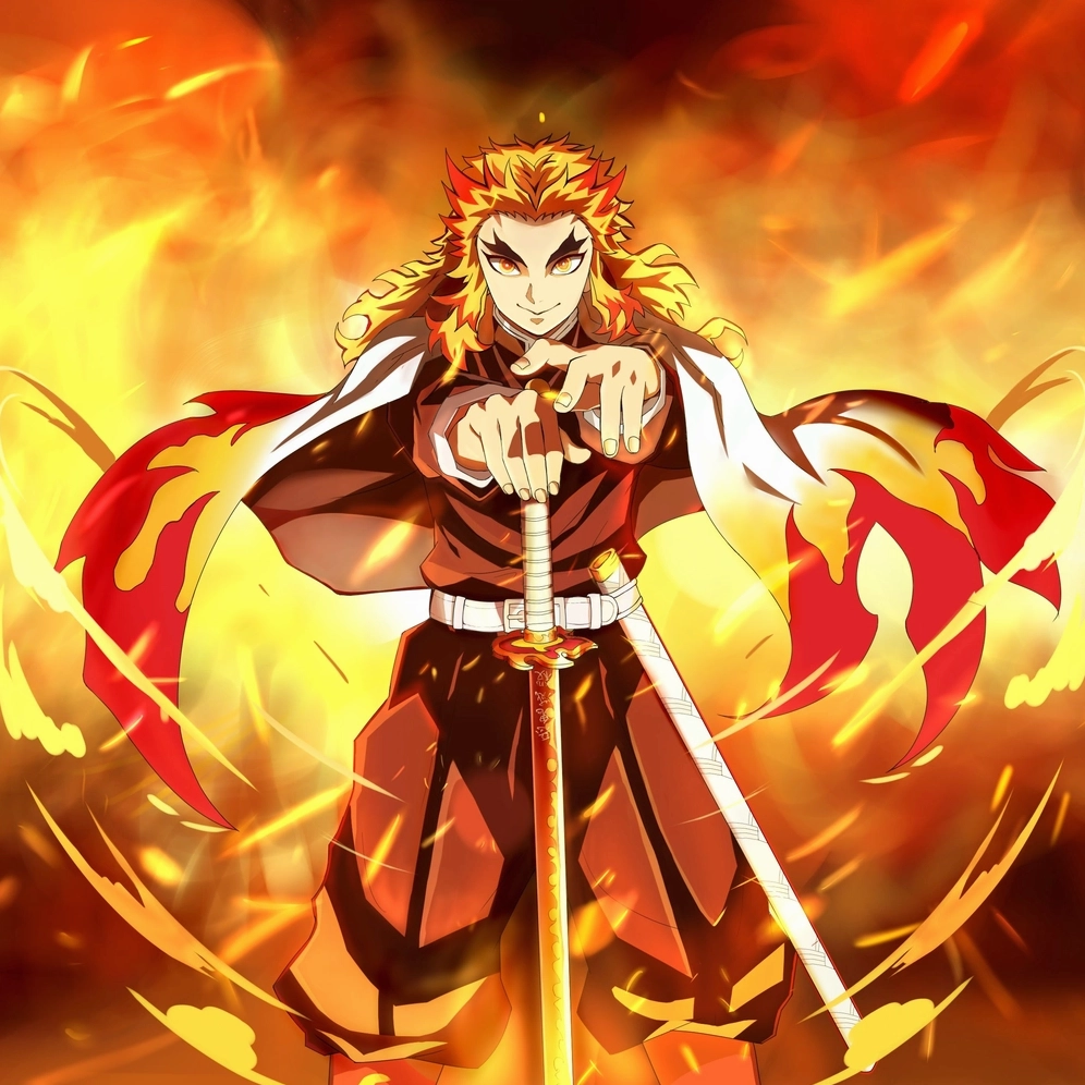 Hình ảnh Rengoku Kyojuro đẹp và rạng rỡ