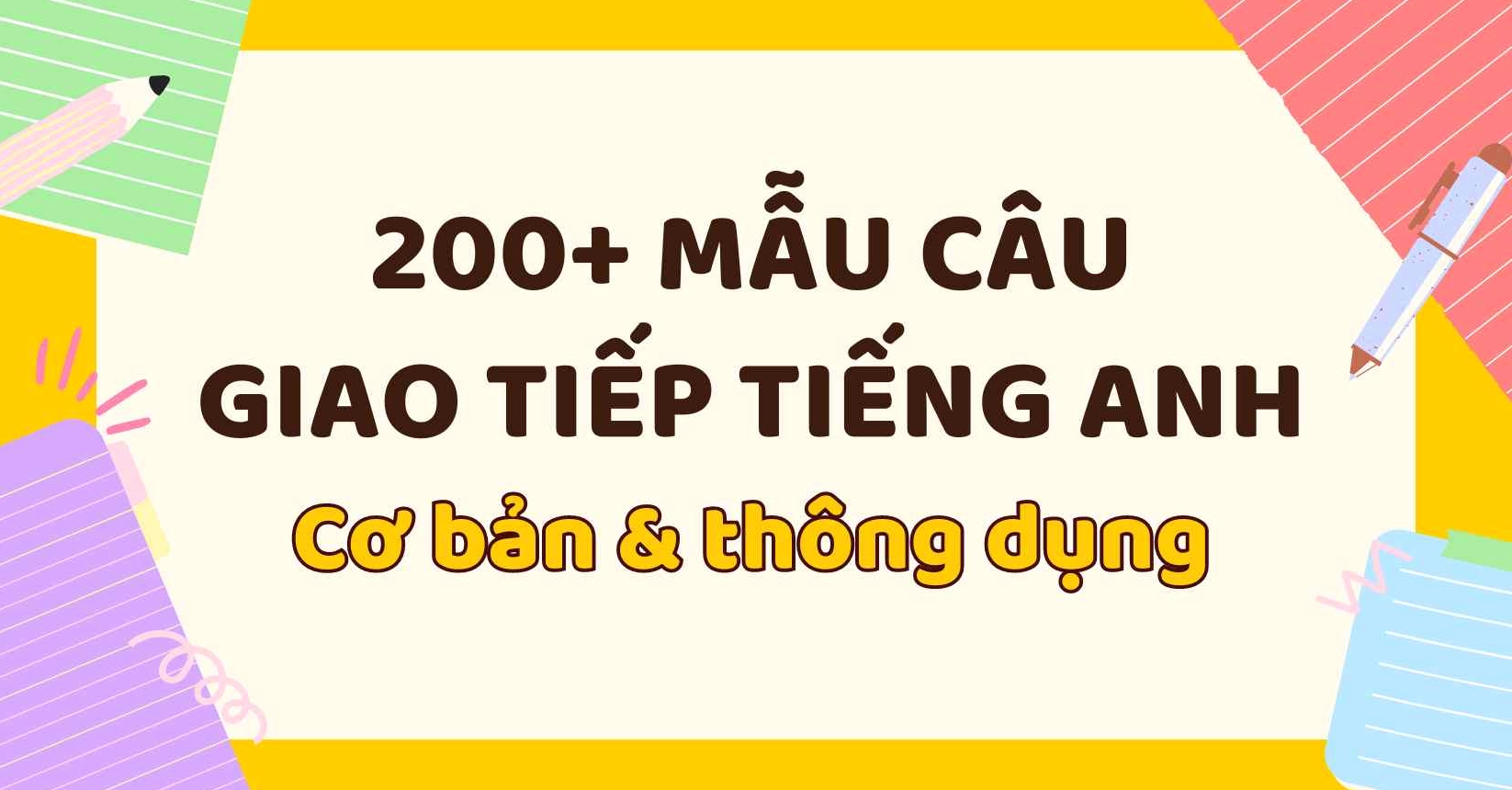 Hình ảnh tổng hợp các mẫu câu giao tiếp tiếng Anh cơ bản và thông dụng nhất