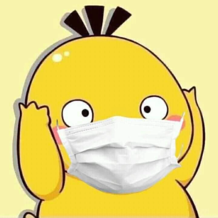 Hình ảnh vịt meme đeo khẩu trang chống dịch