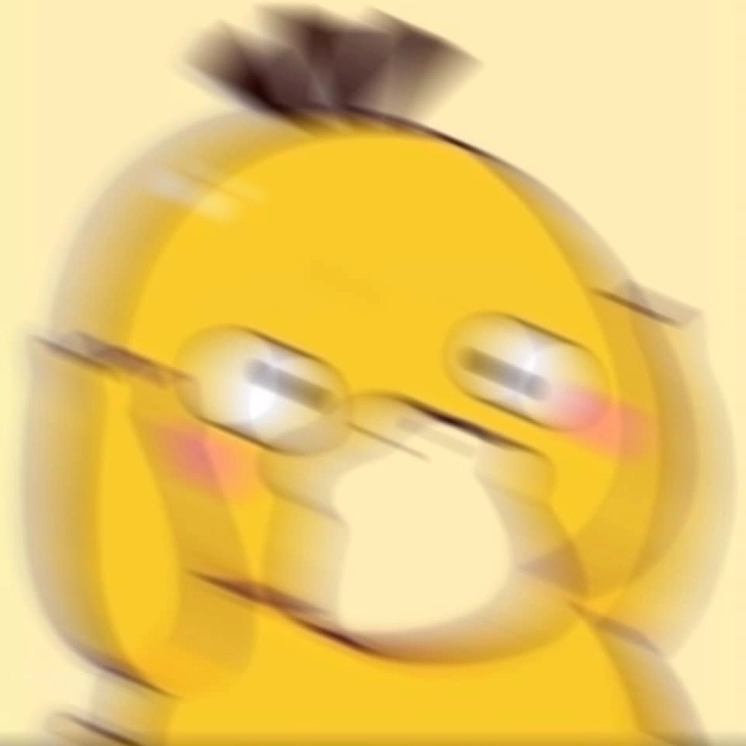 Hình ảnh vịt meme run sợ nép vào góc