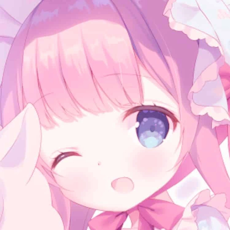 Hình Anime màu hồng ngây ngô nhất với đôi mắt to tròn lấp lánh