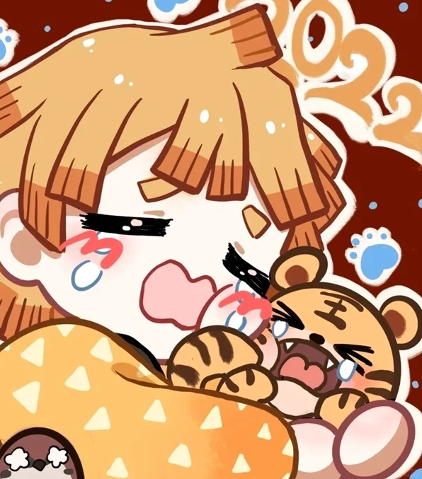Hình anime zenitsu chibi đang ngủ say