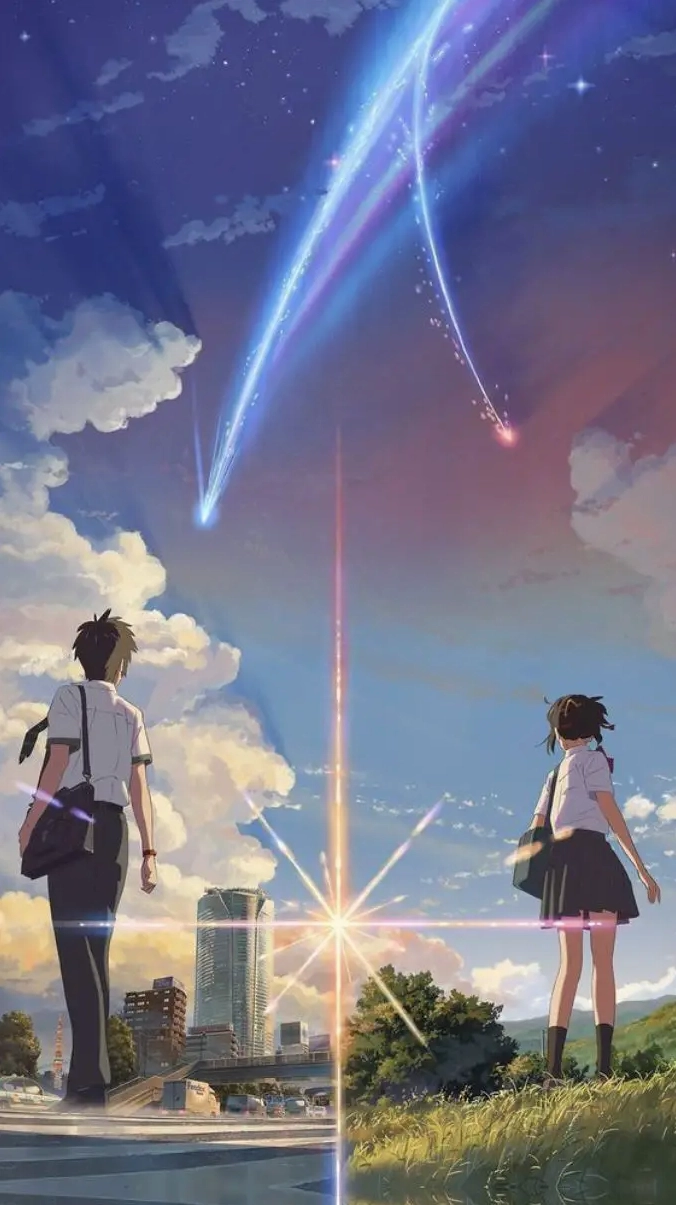 Hình nền anime nam sử dụng phép thuật phát sáng lung linh sắc nét