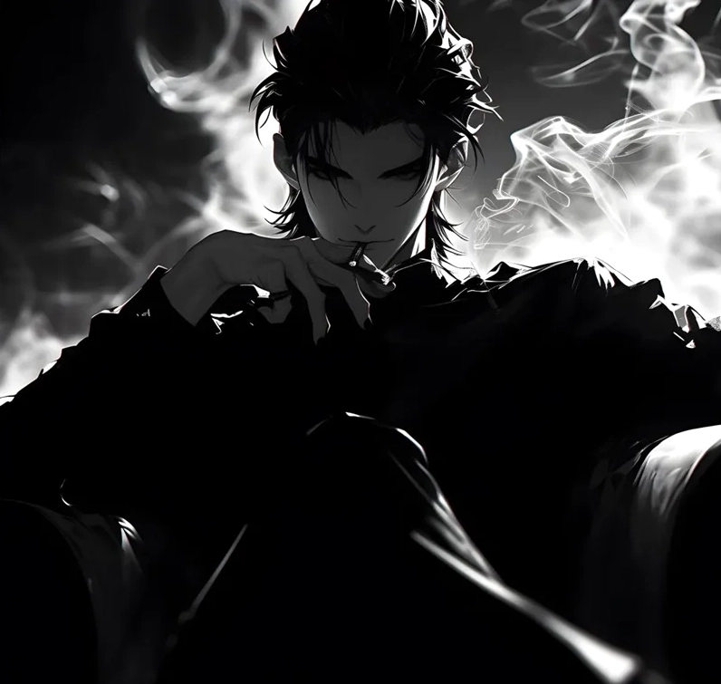 Hình nền anime trắng đen nam 6 nghệ thuật phác họa