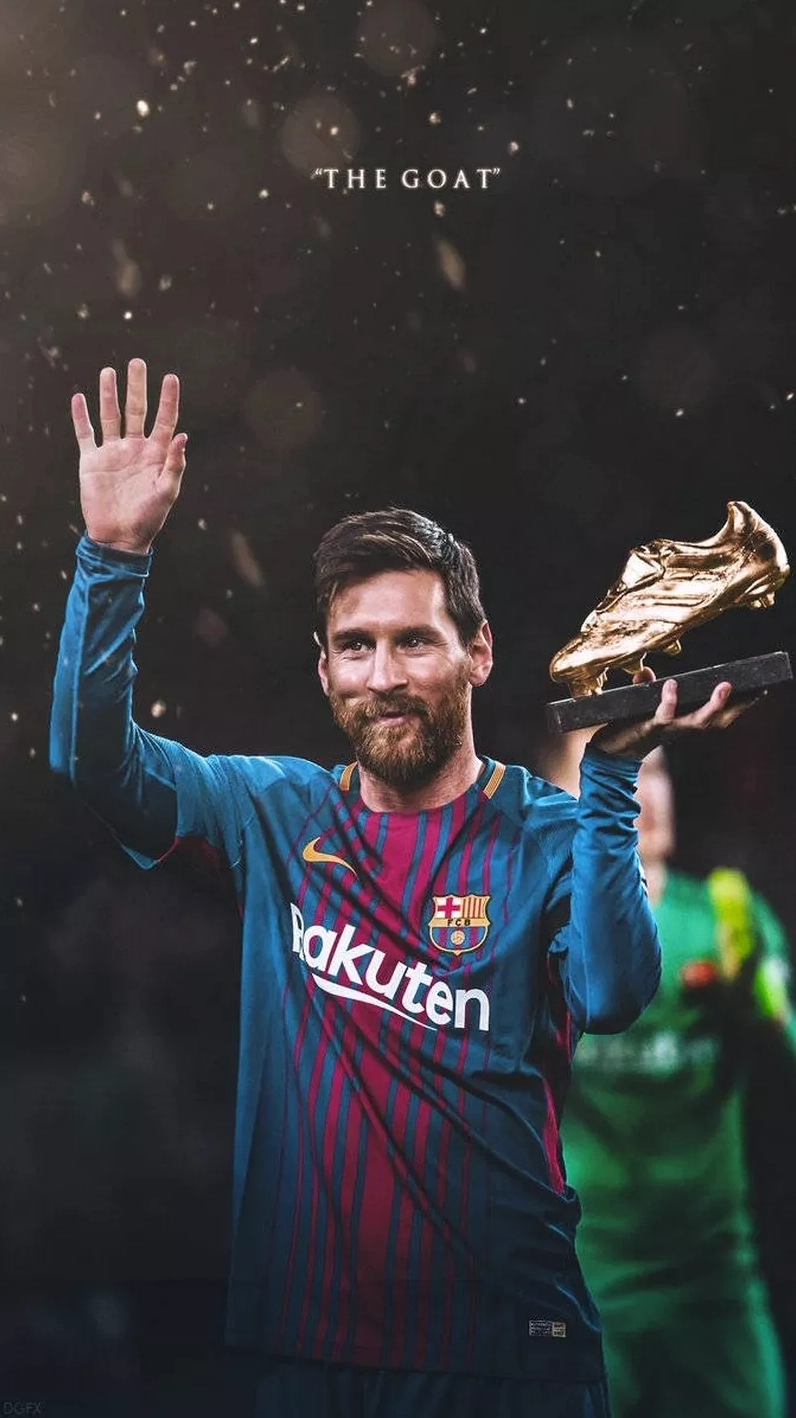 Hình nền bóng đá đẹp messi chất lượng cao vẫy tay chào người hâm mộ