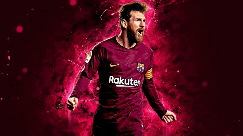 Hình nền bóng đá đẹp messi mỉm cười rạng rỡ bên chiếc cúp vàng danh giá