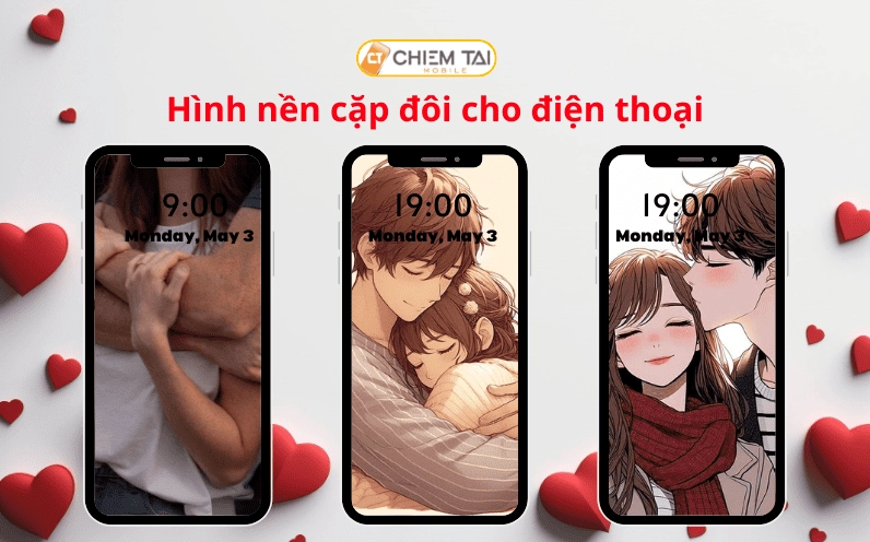 Hình nền cặp đôi thiết kế riêng cho màn hình điện thoại cực kỳ sắc nét