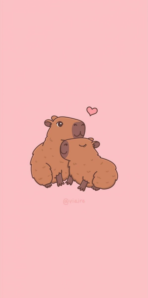 Hình nền capybara cute cho cặp đôi