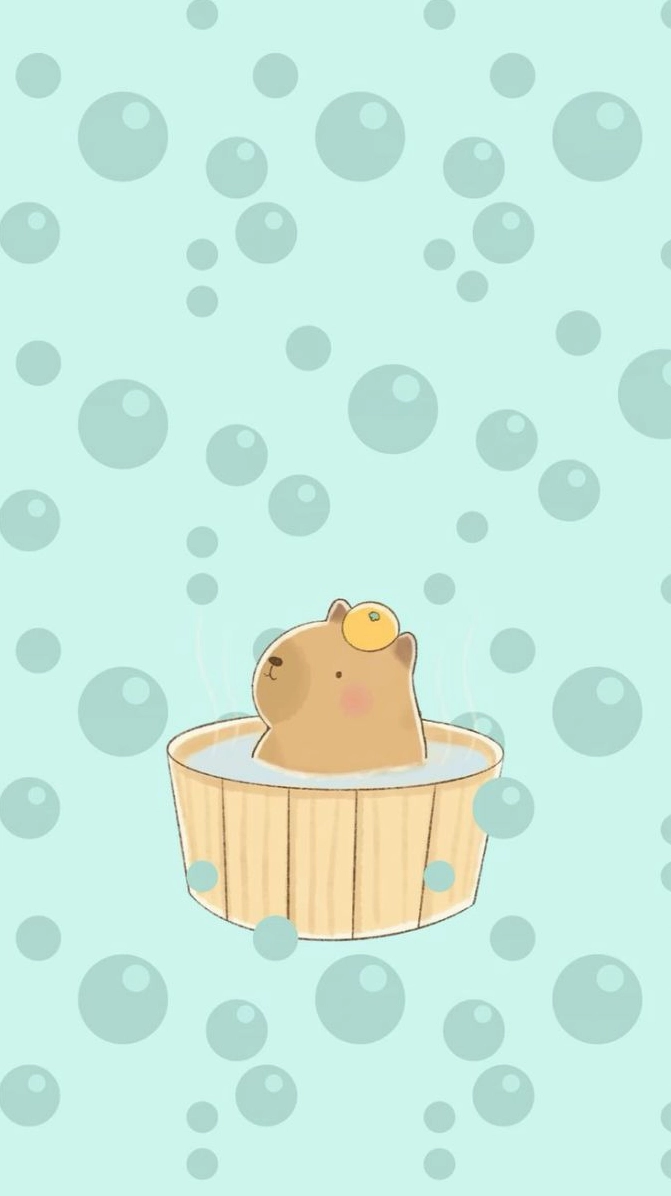Hình nền capybara cute cho người hướng nội