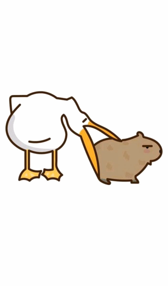 Hình nền capybara cute đơn giản thanh lịch dành cho màn hình điện thoại