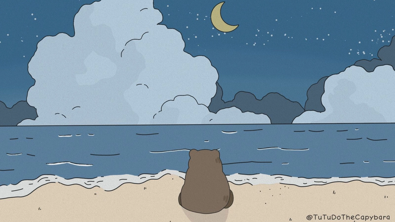 Hình nền capypara chibi cute