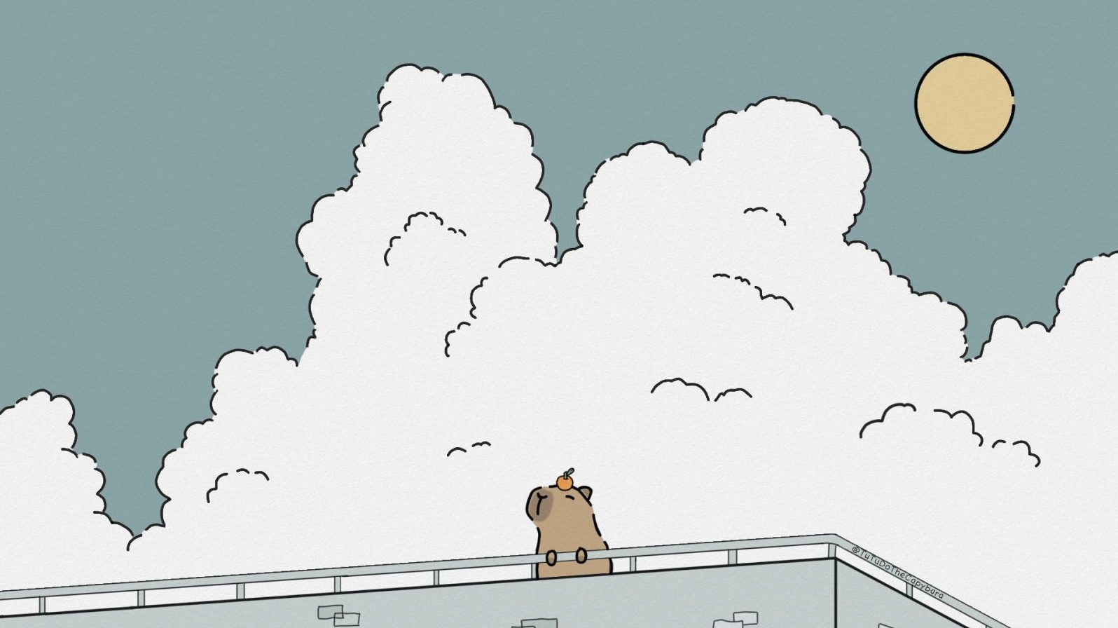 Hình nền capypara chibi cute Full HD