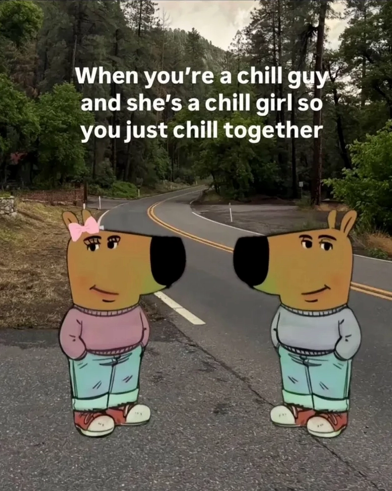 Hình nền chill guy số 11 đi làm