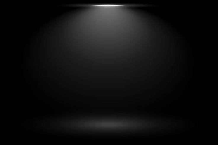 Hình nền đen trắng 4K hiệu ứng điểm sáng spotlight nổi bật trên nền tối
