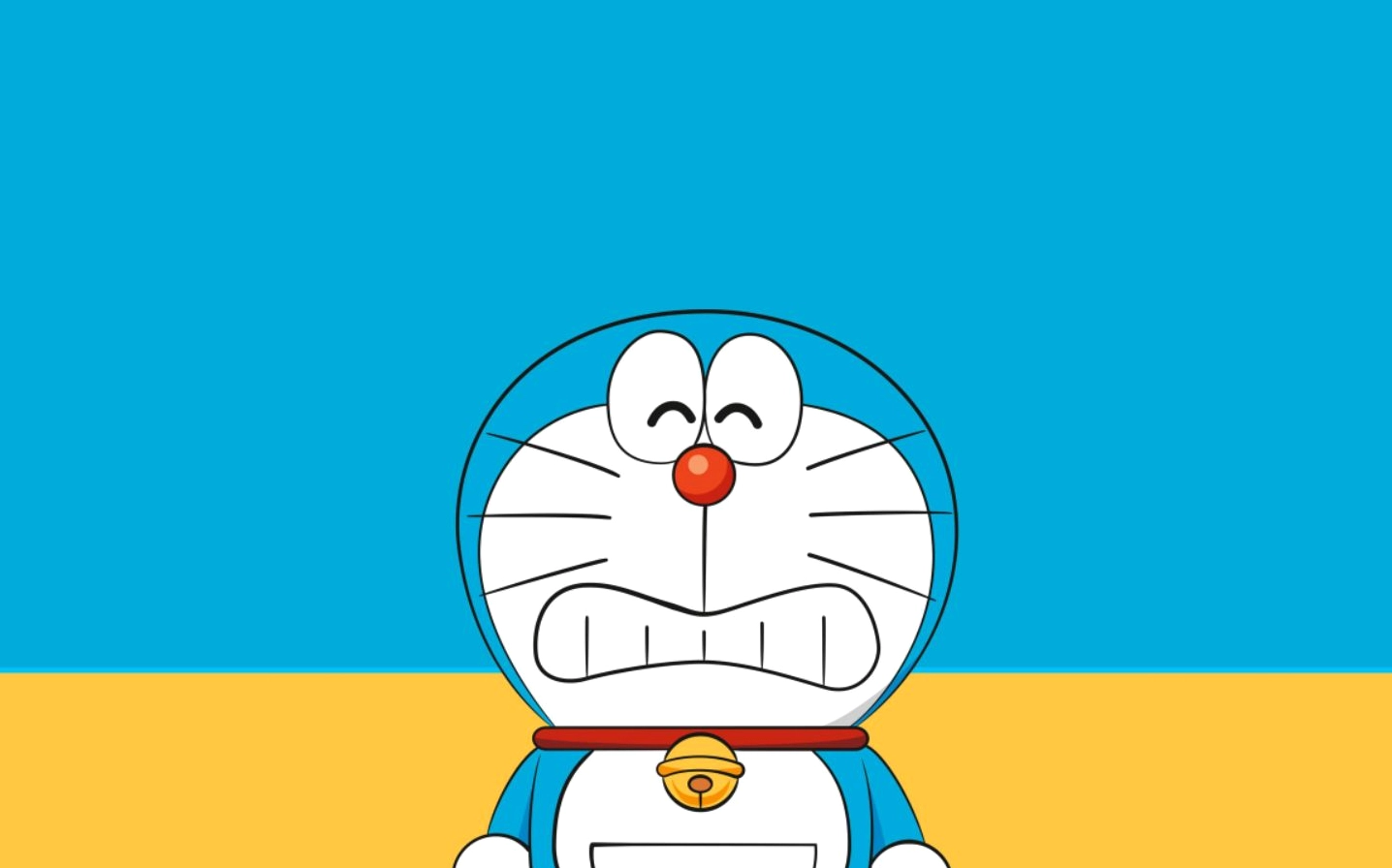 Hình nền doraemon với nửa thân dưới màu vàng trông thật nổi bật