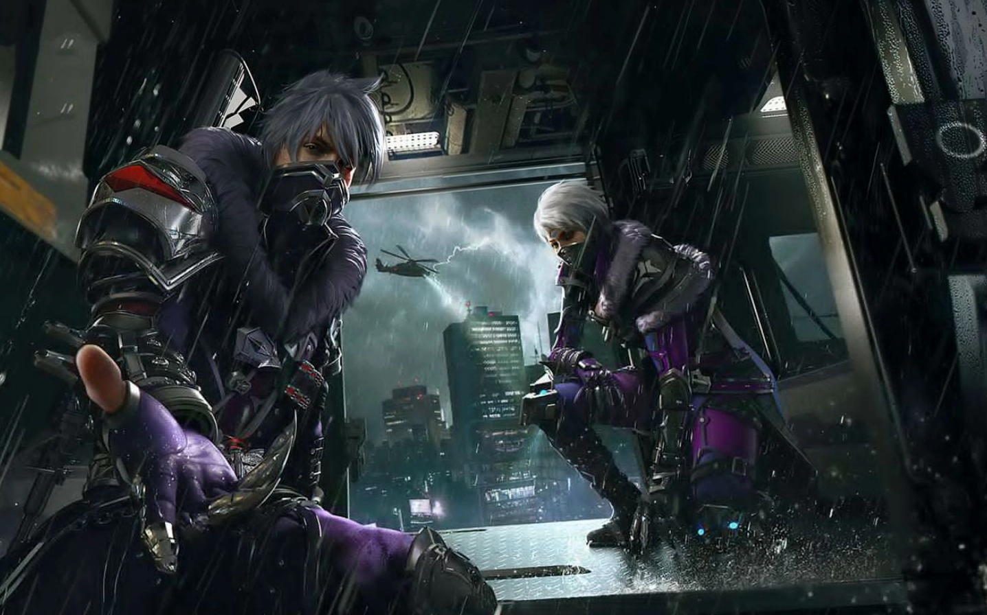 Hình nền game free fire phong cách cyberpunk phát sáng