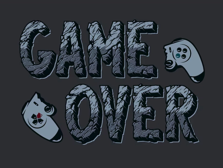 Hình nền game over phong cách vintage videogame cổ điển cực đẹp