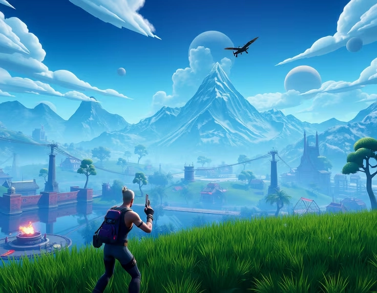 Hình nền gaming 4k tựa game fortnite sinh tồn chất lượng cao