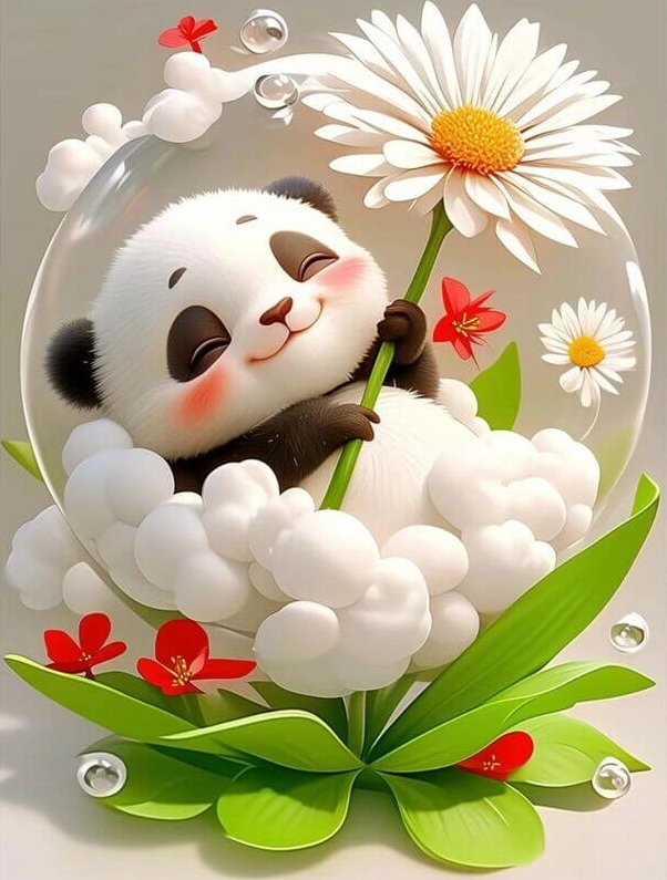 Hình nền gấu trúc chất lượng cao với ánh nhìn trực diện vô cùng thu hút