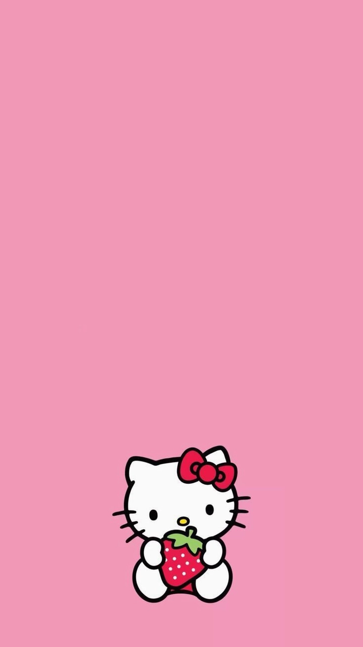 Hình nền Hello Kitty chất lượng cao màu hồng đậm sắc nét