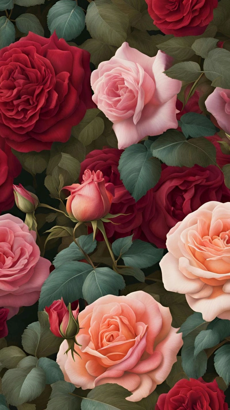 Hình nền hoa hồng cho điện thoại đẹp mắt với góc chụp dọc tối ưu