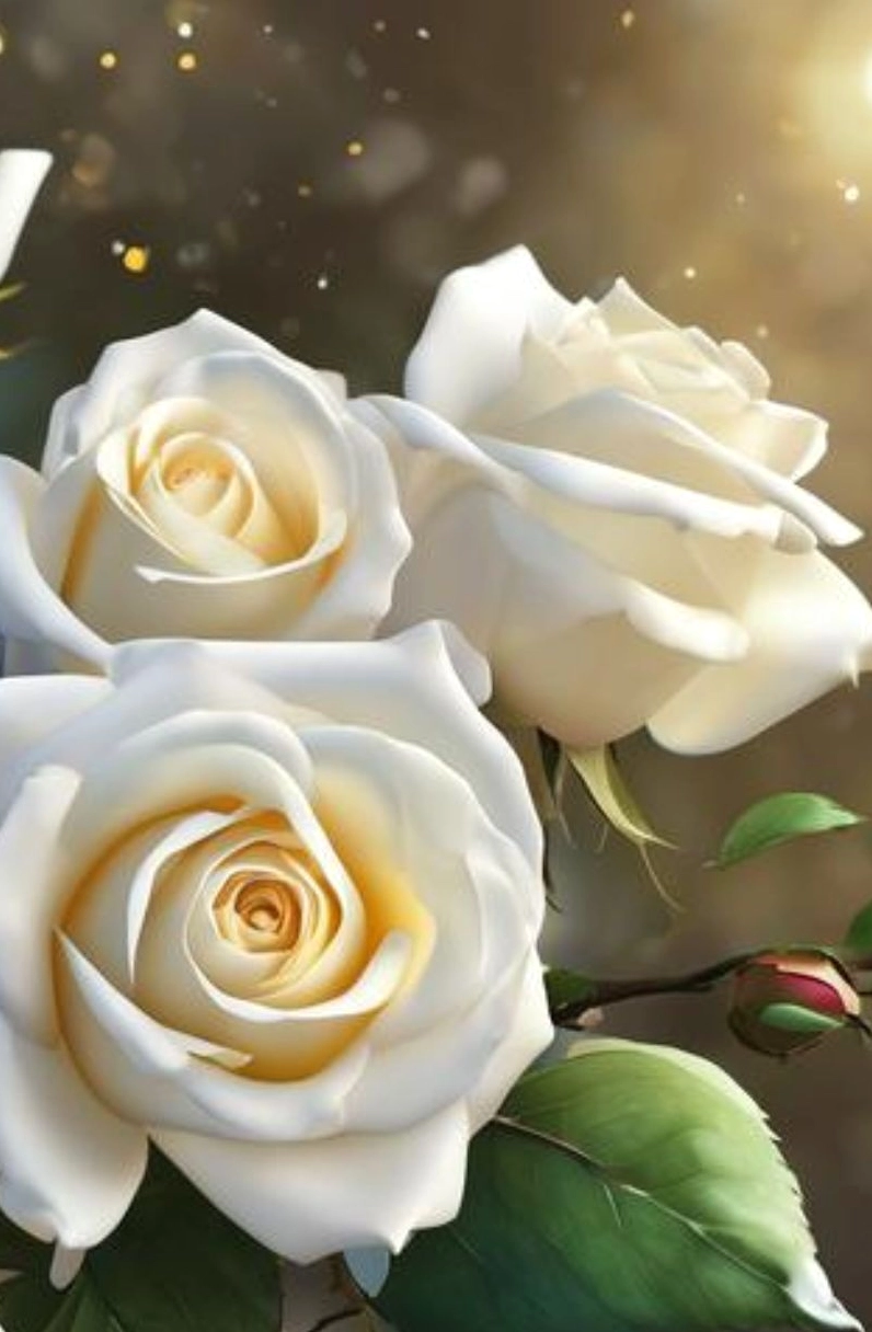 Hình nền hoa hồng trắng tinh khôi thanh khiết chất lượng cực nét