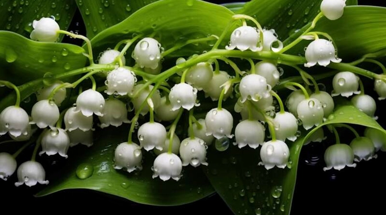 Hình nền hoa linh lan trắng tinh khôi khoe sắc dưới ánh nắng mai chất lượng sắc nét