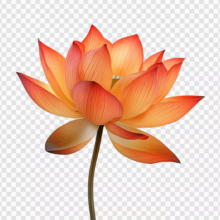 Hình nền hoa sen màu cam tuyệt đẹp nở rộ rực rỡ phong cách thiết kế hiện đại