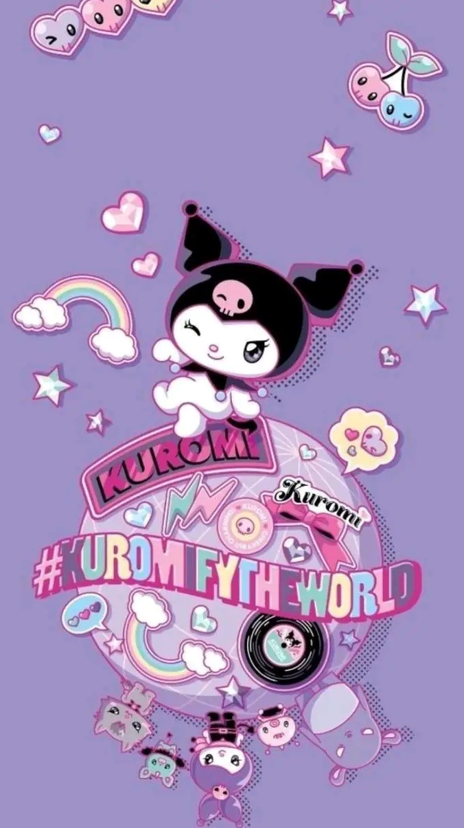 Hình nền kuromi màu tím mộng mơ lung linh chất lượng 4k