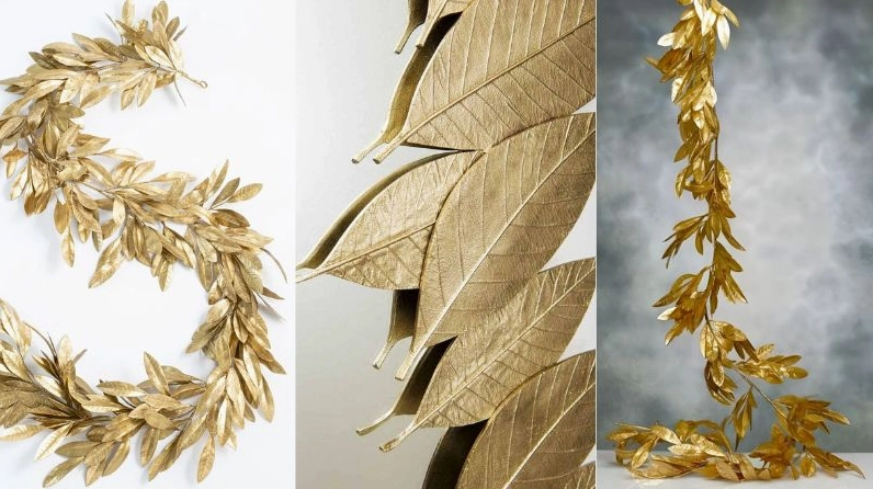 Hình nền lá nguyệt quế phong cách vintage