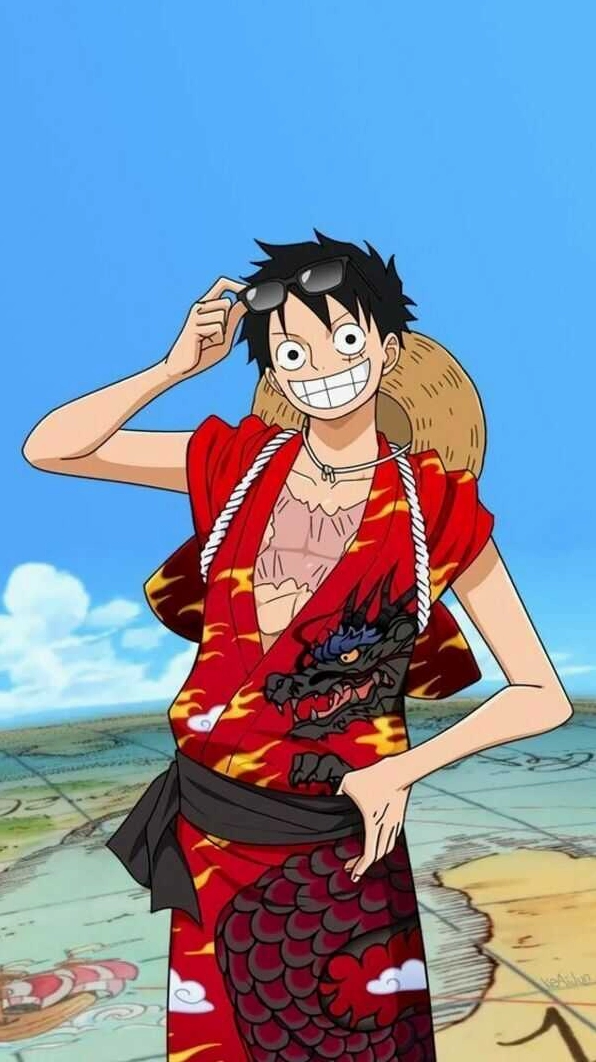 Hình nền luffy ngầu với ánh mắt sắc lạnh và quyết tâm chiến thắng