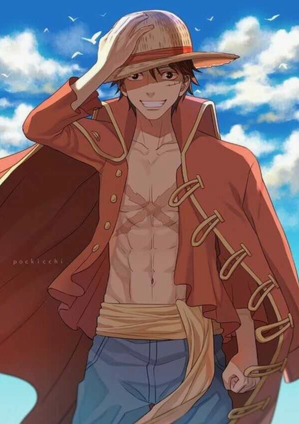 Hình nền one piece luffy đầy tự hào và khí chất của vị vua hải tặc tương lai