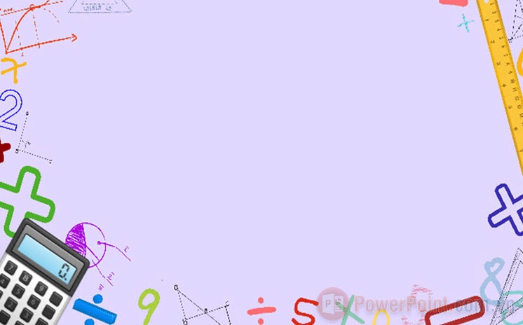 Hình nền PowerPoint toán học thiết kế cơ bản với tông màu dịu mắt giúp nội dung nổi bật