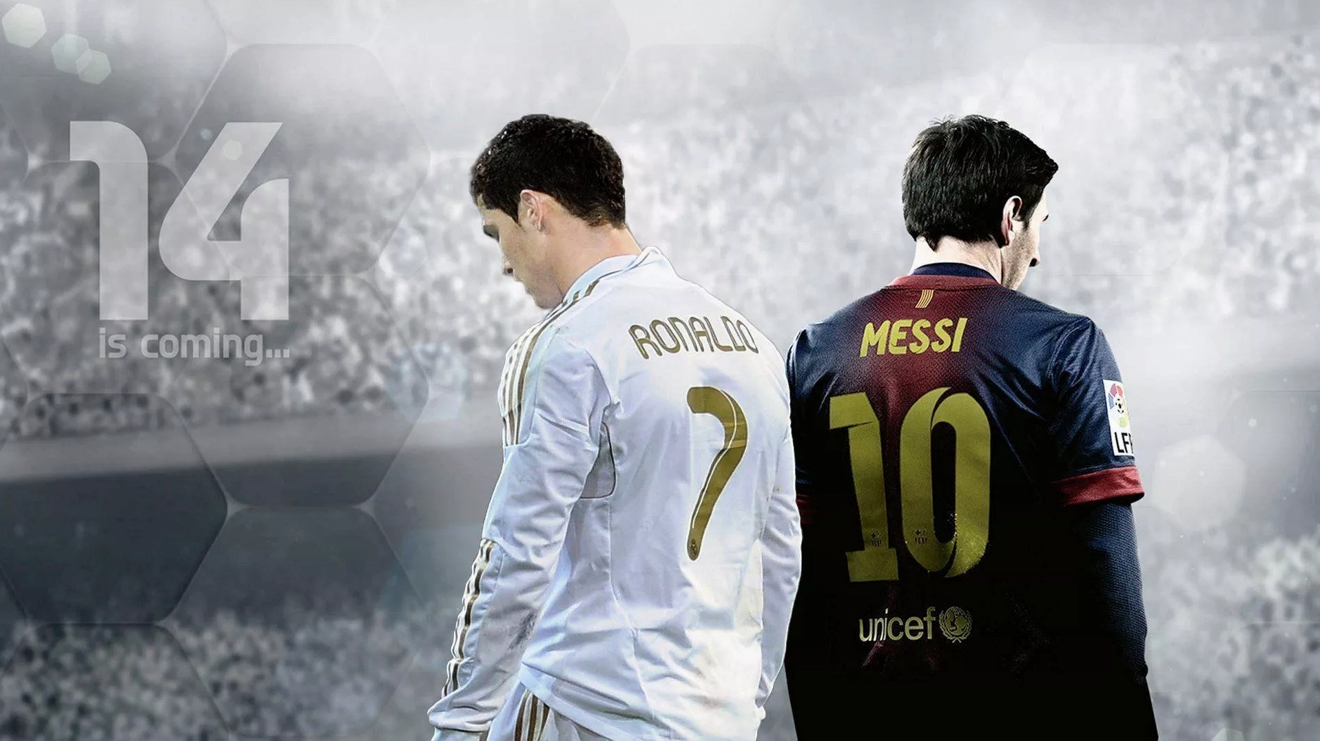 Hình nền ronaldo messi được thiết kế theo phong cách đồ họa nghệ thuật