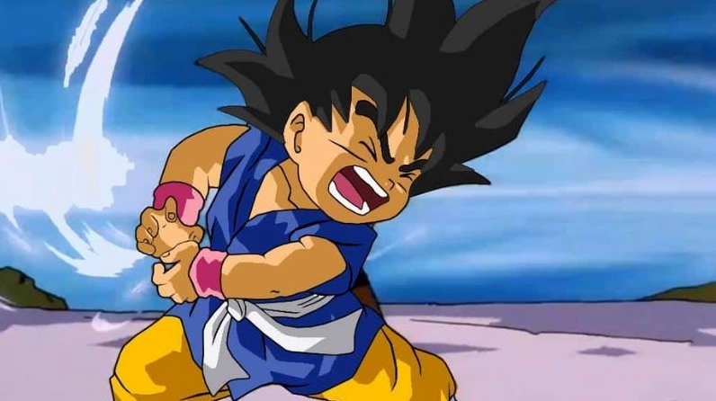 Hình nền Songoku chibi nền tối giản cho desktop tối ưu không che biểu tượng ứng dụng