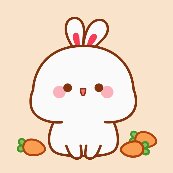 Hình nền thỏ chibi vô cùng đáng yêu mang lại cảm giác vui vẻ và hạnh phúc