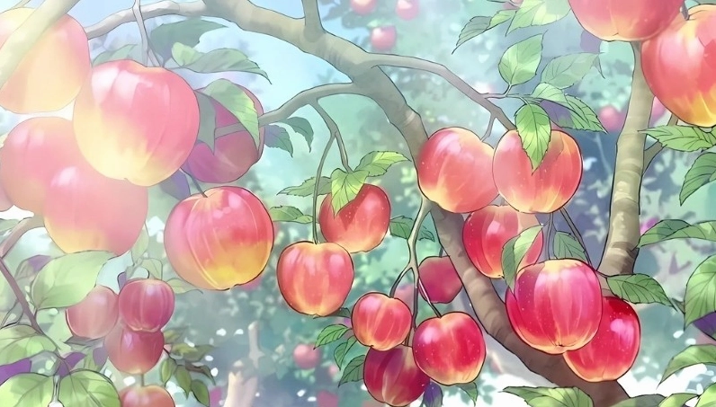 Hình nền trái táo tông ấm hợp phong cách vintage cổ điển mang nét hoài niệm