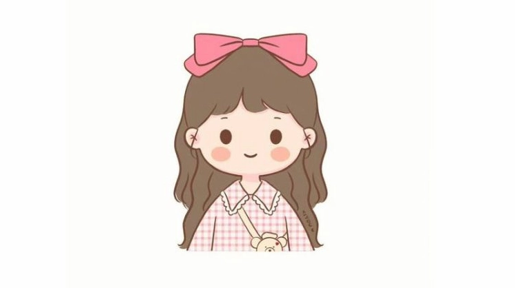 Hình vẽ cô gái dễ thương với nét vẽ đơn giản nhưng đầy cuốn hút