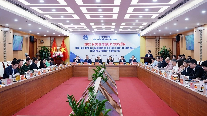 Hội nghị trực tuyến tổng kết công tác BHXH BHYT năm 2025 triển khai nhiệm vụ năm 2026