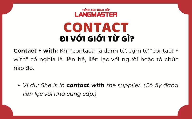 Hướng dẫn phân biệt các trường hợp sử dụng từ contact