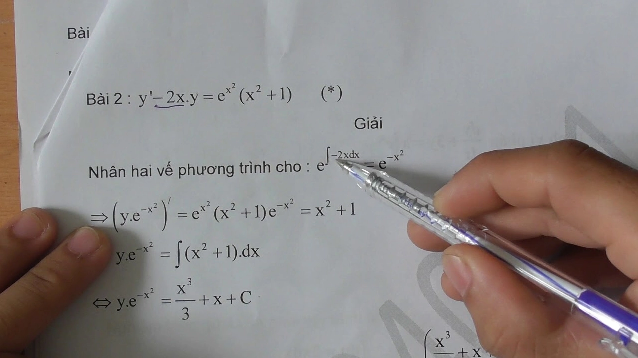 Hướng dẫn phương pháp giải vi phân tuyến tính cấp 1 chi tiết