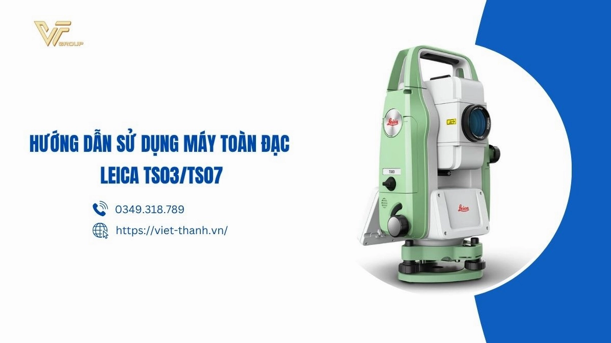 Hướng dẫn sử dụng máy toàn đạc điện tử Leica TS03 ứng dụng nguyên lý chiếu vuông góc