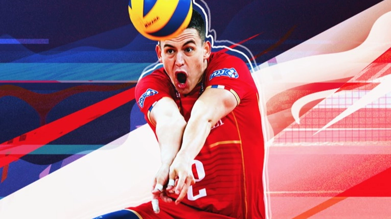 Jenia Grebennikov trong một pha cứu bóng tầm thấp đầy ấn tượng